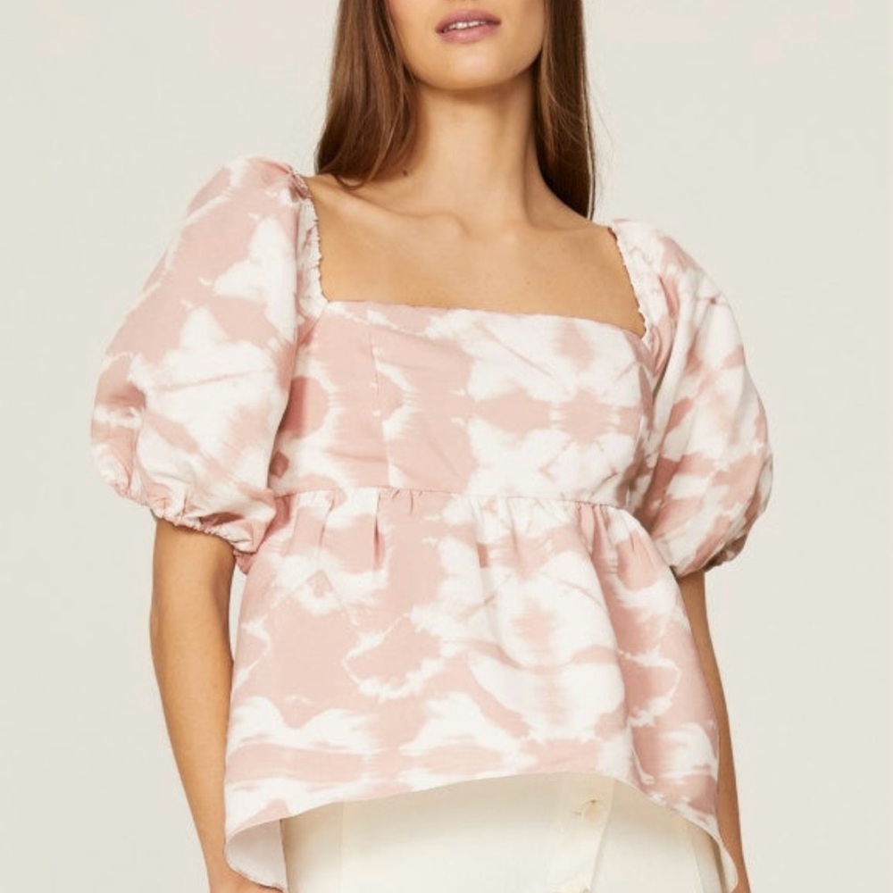 Sachin & Babi Shell Pink Shibori Lindsay Top Size XL NWT